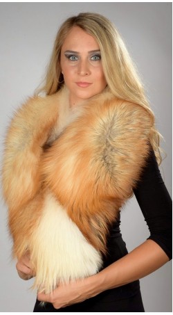 Golden Fire Fox Fur Collar